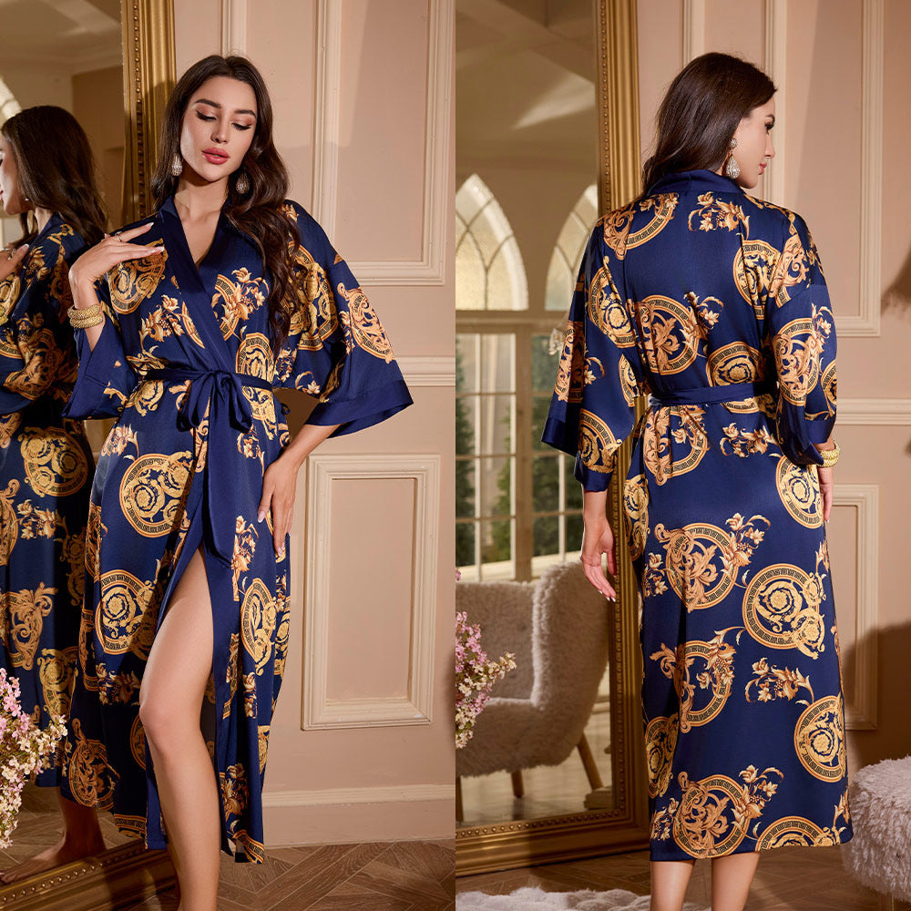 Women's Plus Size Kimono-Style Robe