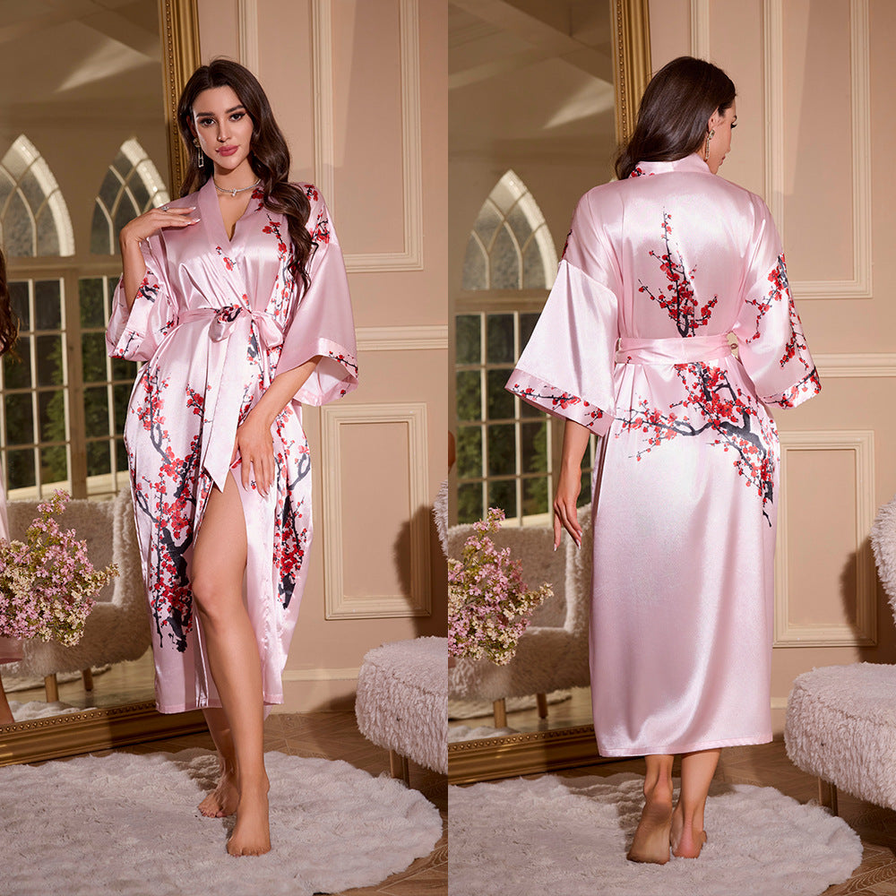 Women's Plus Size Kimono-Style Robe