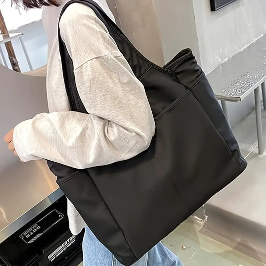 Casual Nylon Tote Bag with Multiple Pockets