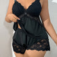 Lace Sexy Nightwear Camisole and Shorts Set