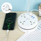 Round Portable Power Strip Extension Cord Socket Plug ( UK Plug )