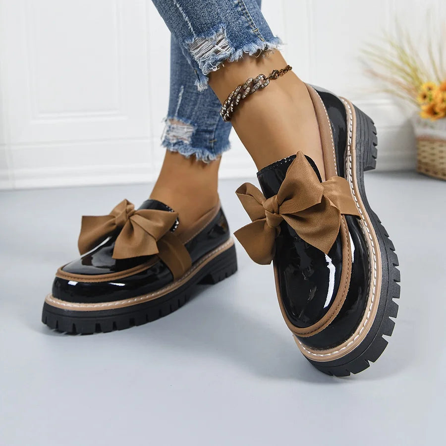 Women's Slip-on Loafers with a Non-Slip Thick Sole