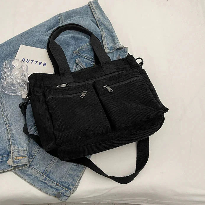 Lightweight Corduroy Tote Bag