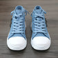 Women’s High-Top Patchwork Denim Shoes
