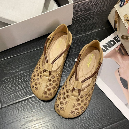 【Clearance Sale🔥】Hollow Out Soft Sole Leather Sandals