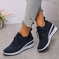 Rhinestone Thick-Sole Casual Sports Women's Shoes
