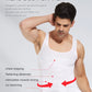 Men's Slimming Body Shaper Vest Shirt Abs Abdomen Slim【White Color】