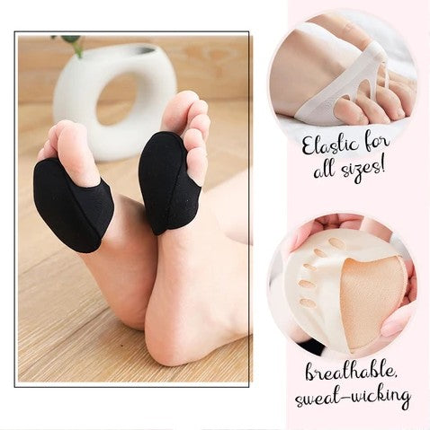 Fabric Forefoot Pads for High Heels【2 Pairs Beige + 2 Pairs Black】