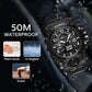 Men's TVOVT Waterproof Double Dial Led Sport Watch