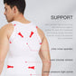 Men's Slimming Body Shaper Vest Shirt Abs Abdomen Slim【White Color】
