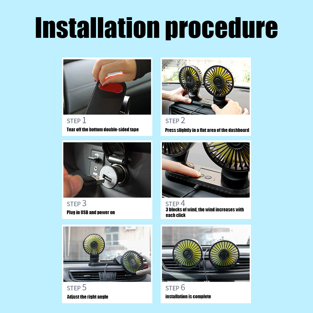 Car Dashboard Cooling Fan