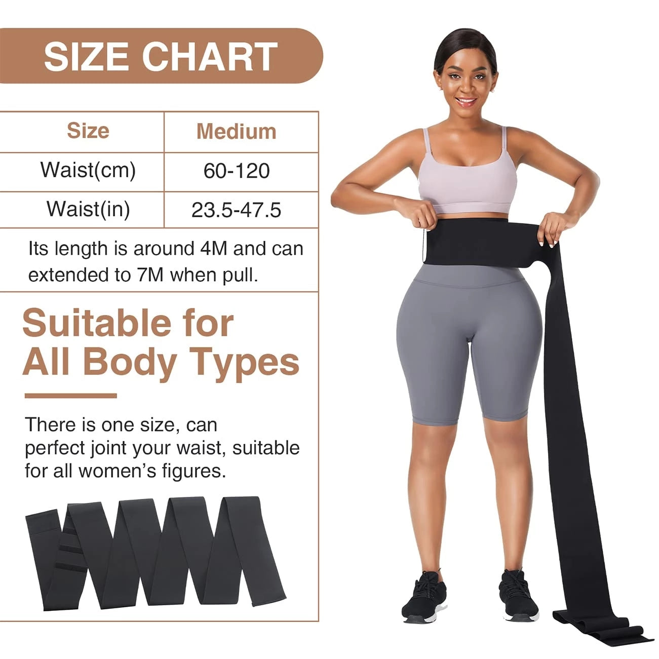[Upgraded] Tummy Wrap Waist Trainer