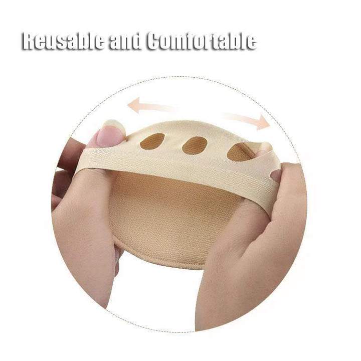 Fabric Forefoot Pads for High Heels【2 Pairs Beige + 2 Pairs Black】