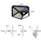 Solar Interaction Wall Lights Outdoor Waterproof